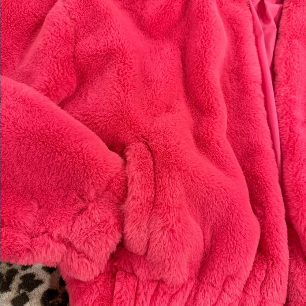 Rockstar Original Neon Pink Inany Fur Jacket - Picture 10 of 13